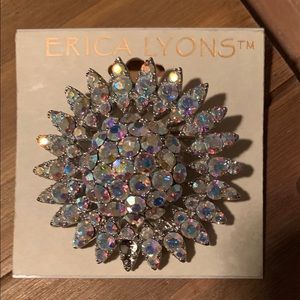 Crystal Brooch Vintage Style